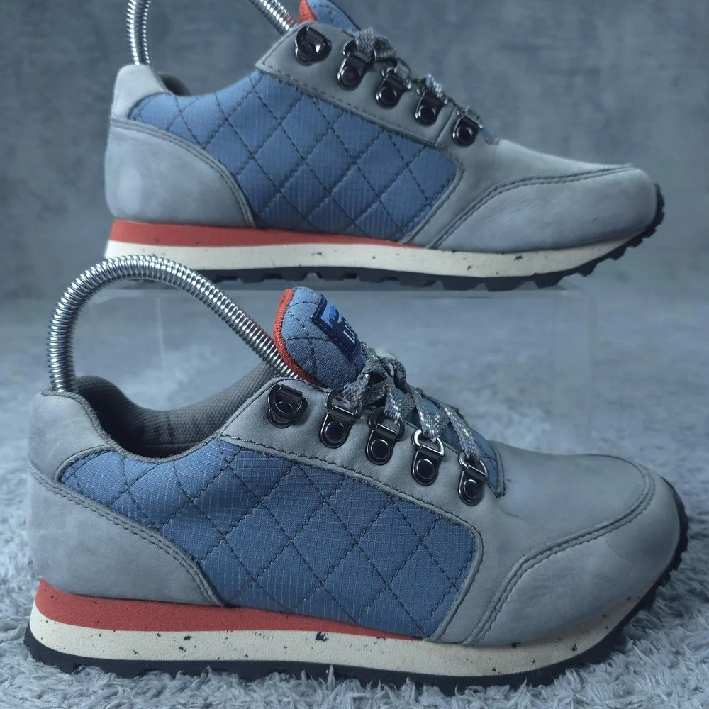 L.L.Bean Shoes Womens Size 6.5 Gray Blue Quilted Trail Hiking Outdoor Sneakers